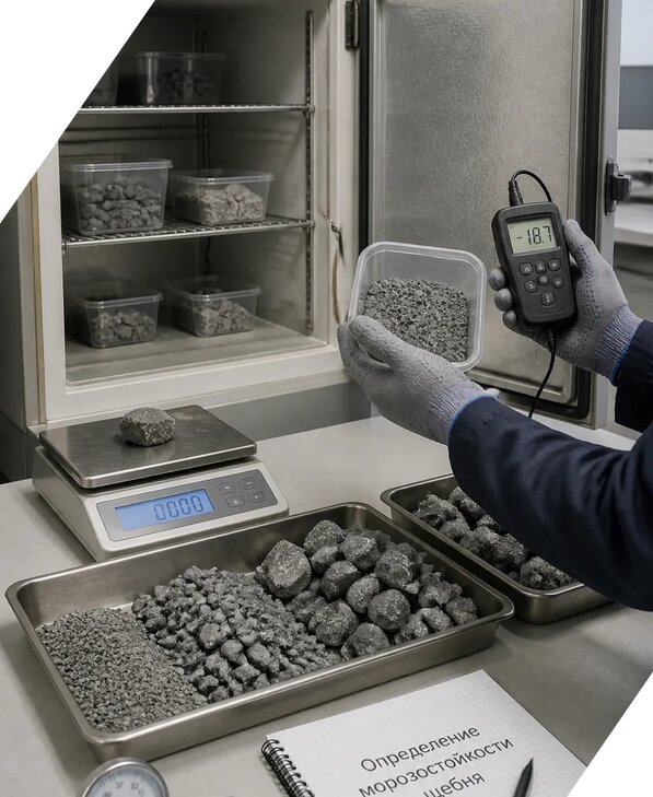 Определение морозостойкости щебня в Железногорске от 3577 р. | ЭкспертизаРоссия